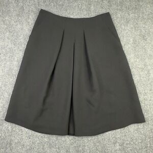 Vince‎ Skirt Womens 6 Black Pleated Preppy Minimalist Quiet Luxury Dark Academia